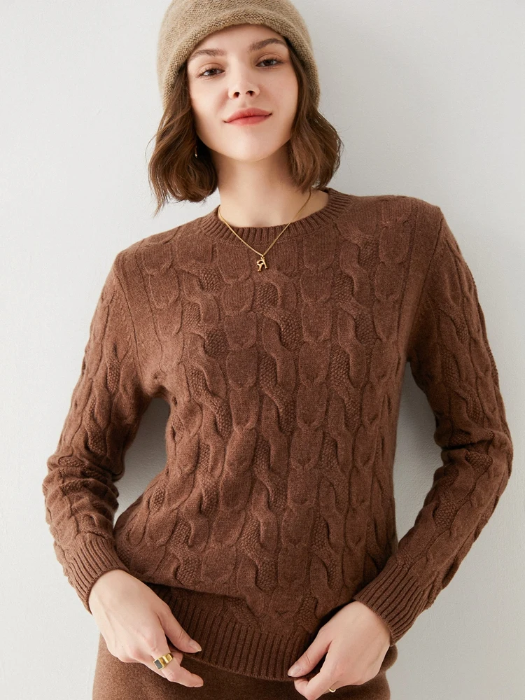 Осенне-зимний пуловер из 100% мериносовой