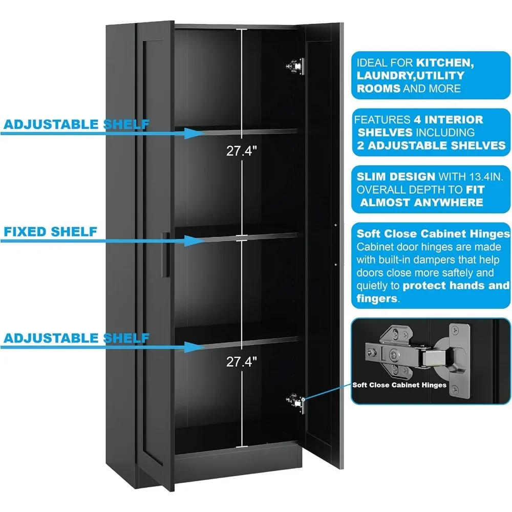 Деревянные шкафы для хранения узкие Отдельно стоящий высокий шкаф с 2-мя дверцами