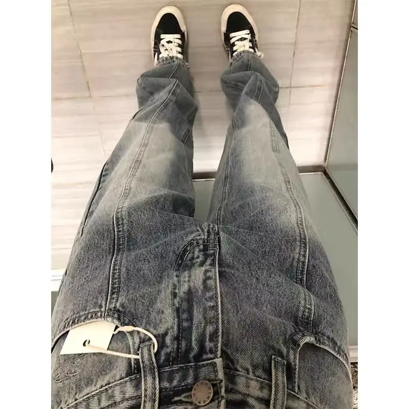 

Y2k Streetwear Vintage Clothes Oversize Pants Women Pants High Waist Woman Clothing Woman Jeans 2023 Trend Denim Trousers 5XL