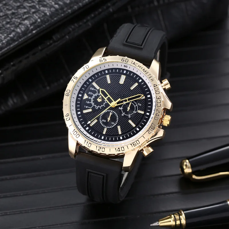 

Famous Popular Brand Quartz Watch for Men Luxury Trend Silicone Band Watches Men's Fashion Casual Wristwatches Reloj Hombre