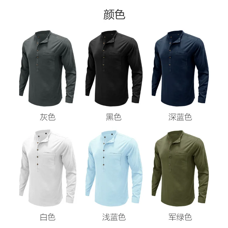 Mattswag Brand New Mens Button Up Stylish Shirts 2022 Solid Color Long Sleeve Pullover Shirt Loose Casual Simple Clothing Hombre