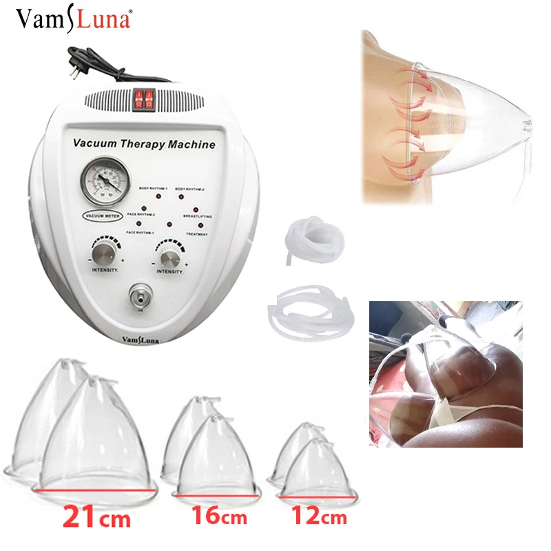 21cm Suction Cuping Breast Butt Enlarger Enhancement Pump Hip Lifting Colombien Massage Strong Power bbl Vacuum Therapy Machine