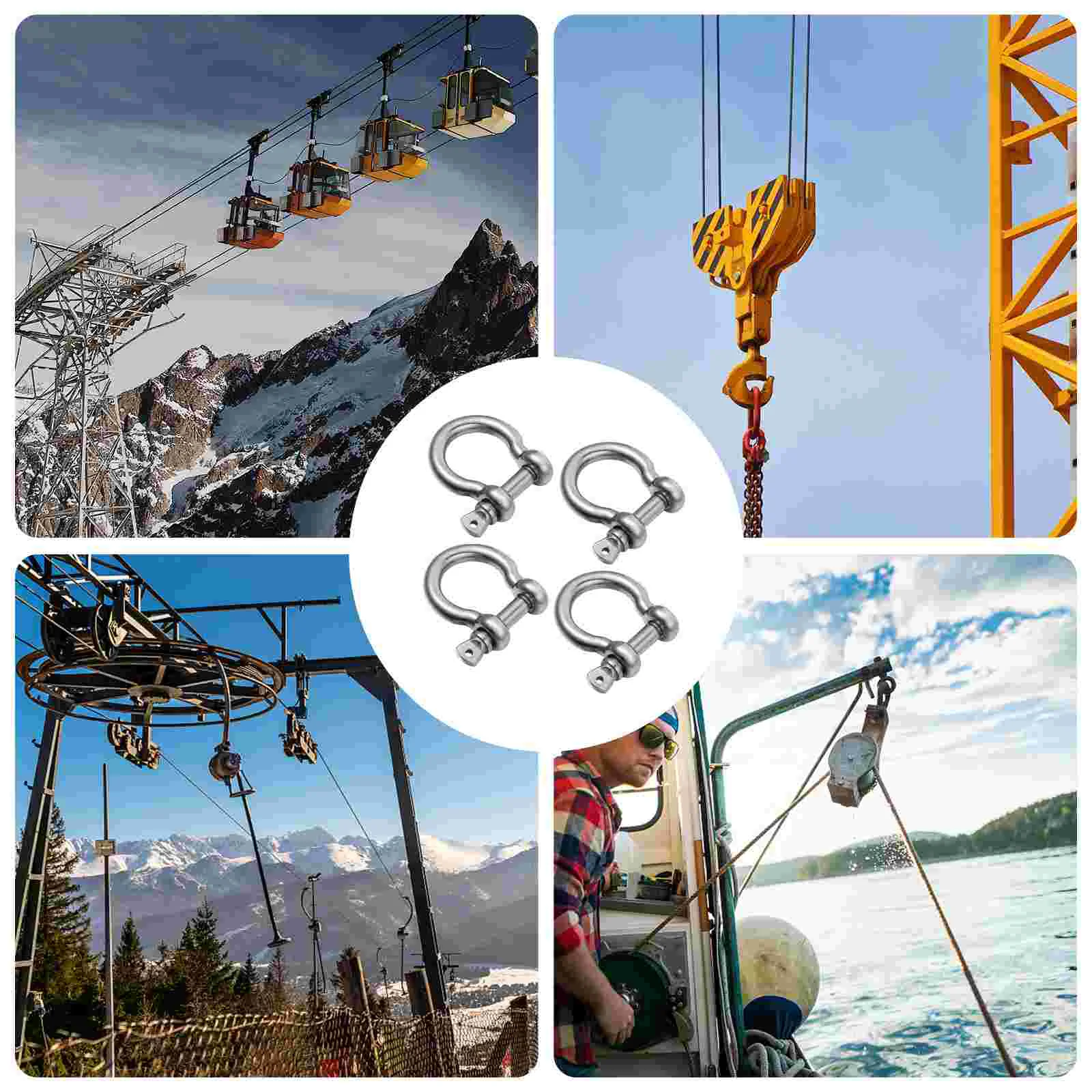 Винтовой штифт Анкерная скоба Лук Пряжка Цепь D-образное кольцо Спасательный