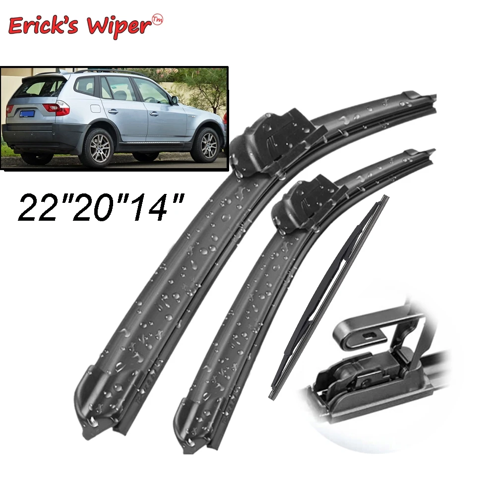 

Набор щёток стеклоочистителя Erick's LHD для BMW X3, E83, 2004-2010, 22 + 20 + 14 дюймов