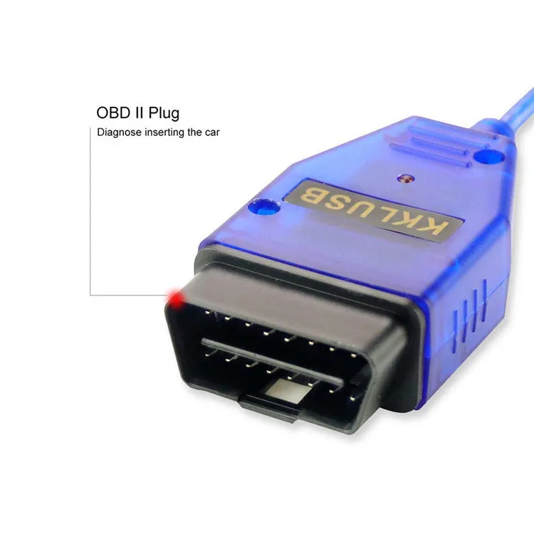Диагностический кабель OBD2 для автомобилей с чипом FTDI FT232RL 409 KKL, USB-интерфейс, сканер ECU (art.: 3920d89802a3a) - 3920d89802a3a