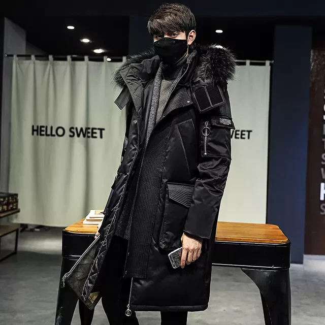 2022New Fashionable Coat Thicken Jacket Men Hooded Warm Lengthen Parka Coat White Duck Down Hight Quality Male New Winter Down C