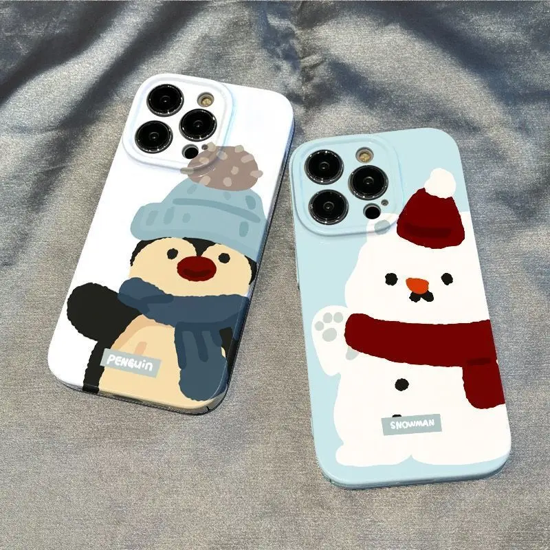 Christmas Snowman Santa Claus Phone Case for XiaoMi 13 12 12X Mi 9 10 11 Pro POCO X3 X30PRO X4 GT NFC M5 C40 5G Hard PC Cover