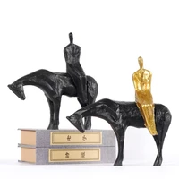 abstract retro iron art horse ornament living room tv cabinet art model home soft decoration character decoration
