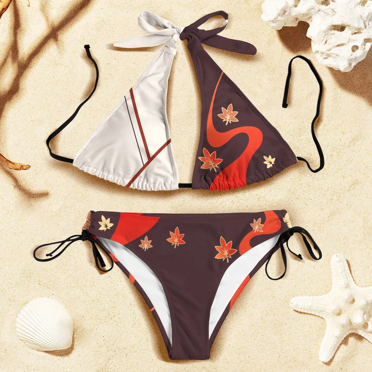 

Game Genshin Impact Bikini Raiden Shogun Hu Tao Cosplay Swimsuit Underwear Panties Halloween Carnival Party Sexy Swimsuit