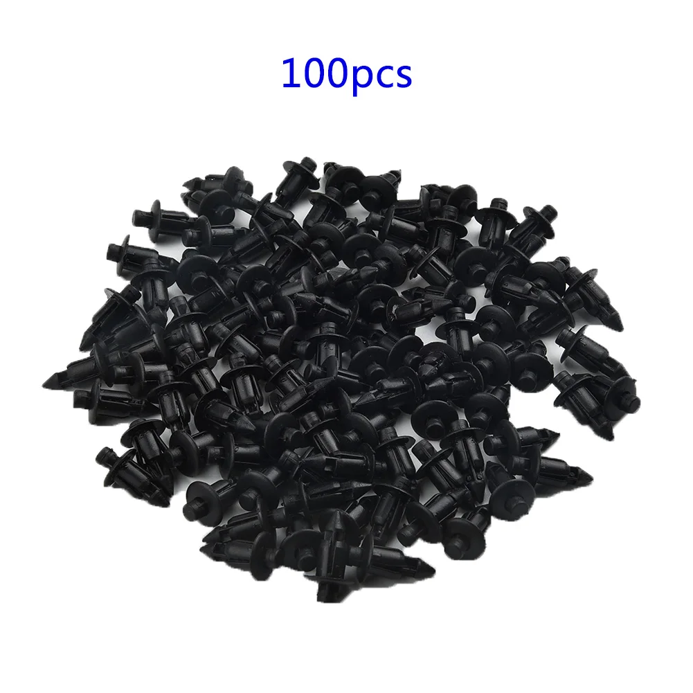 

100Pcs Car Fastener Retainer 6mm Fairing Fender Rivet Clips Car Door Trim Panel Clip For Suzuki Bandit For Honda CBR For Polaris