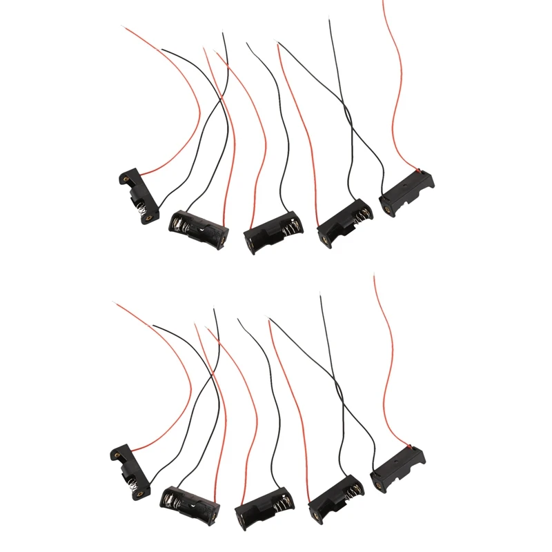 

10PCS 1 23A A23 12V Battery Storage Clip Holder Box Case Cell Holder With Wire