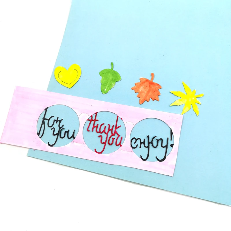 

Thank you phrase letter cutting stencil scrapbooking greeting card making stencil paper craft letter stencil cutting stencil