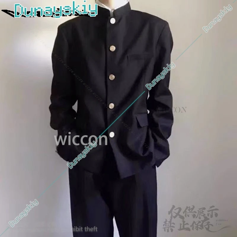 Новый аниме GinpachiSensei Косплей Takasugi Shinsuke Костюм DK Школьная форма Cos Gintamo Парик