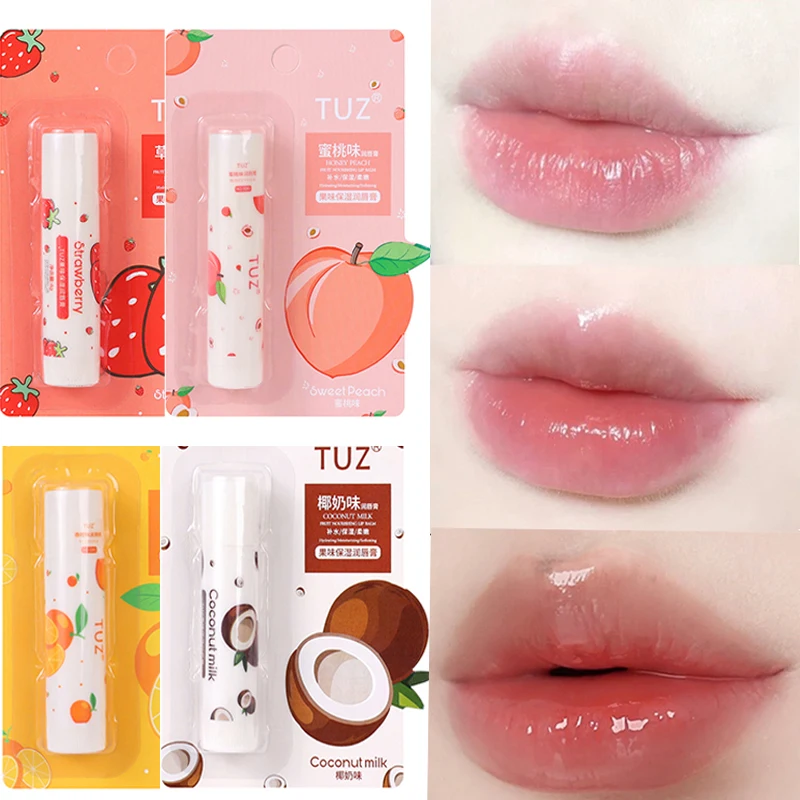 

Moisturizing Natural Fruit Lip Balm Nourishes Lips Reduce Lip Lines Anti Aging Anti-drying Hydration Tender Lip Care Lipsticks