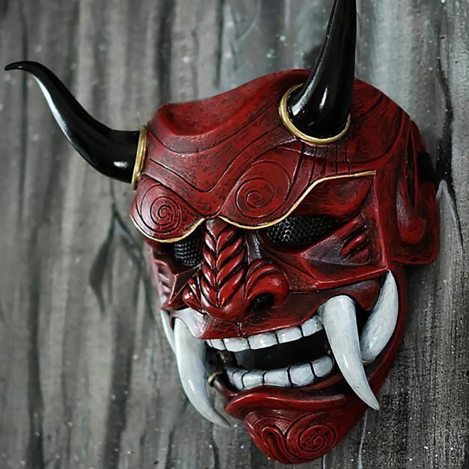Маски унисекс для взрослых на Хэллоуин японский Hannya Demon Oni Samurai Noh Kabuki Prajna маска