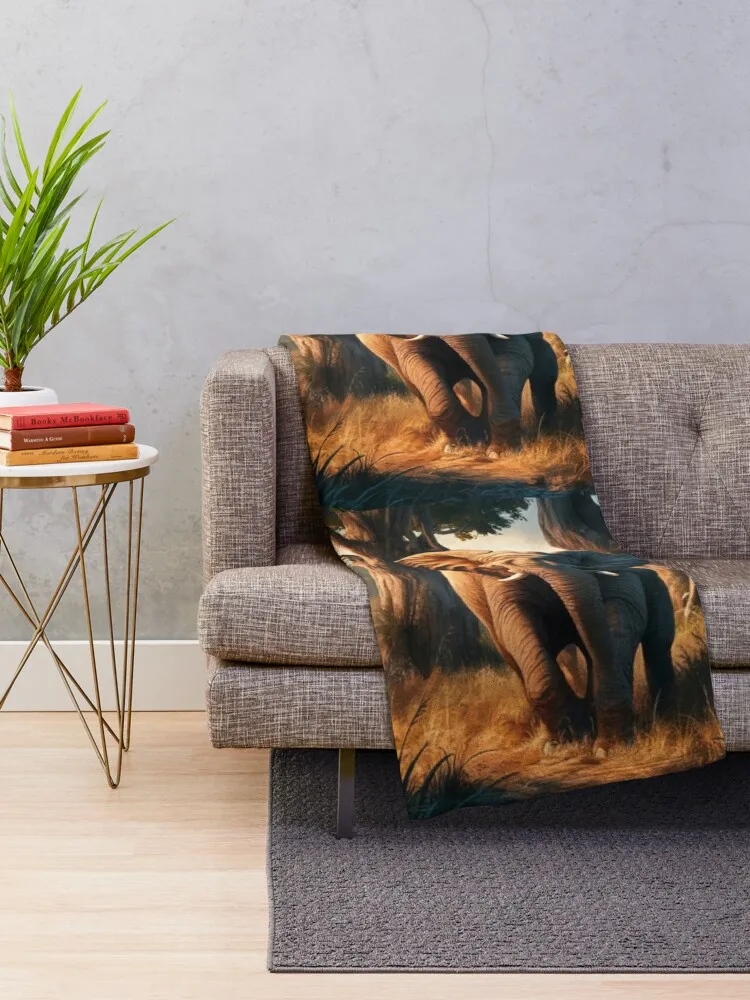 Портрет слона. Картина слона дикий слон винтажный стиль Рембрандт Ван Рijn плед