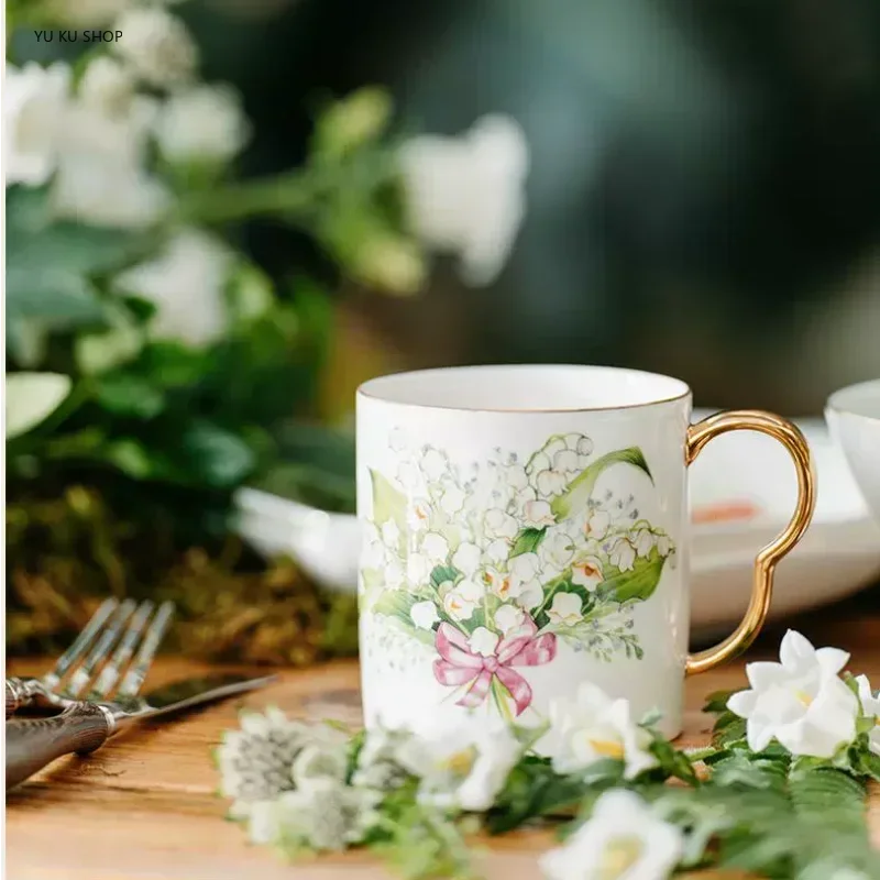 Кофейная чашка из костяного фарфора набор блюдце фарфоровый чайник для чая чаша