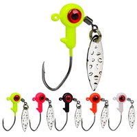 5pcs jig head hook 1 4g 1 6g 3g fishing hook colored jig lure hard baits soft worm fishing tackle with 3d fishing eyes