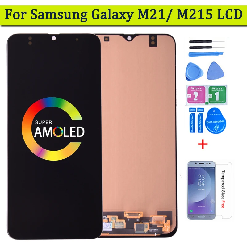 

Super AMOLED For SAMSUNG GALAXY M21 M215 LCD Display with Touch Screen Digitizer Assembly For Samsung M215F/DS lcd