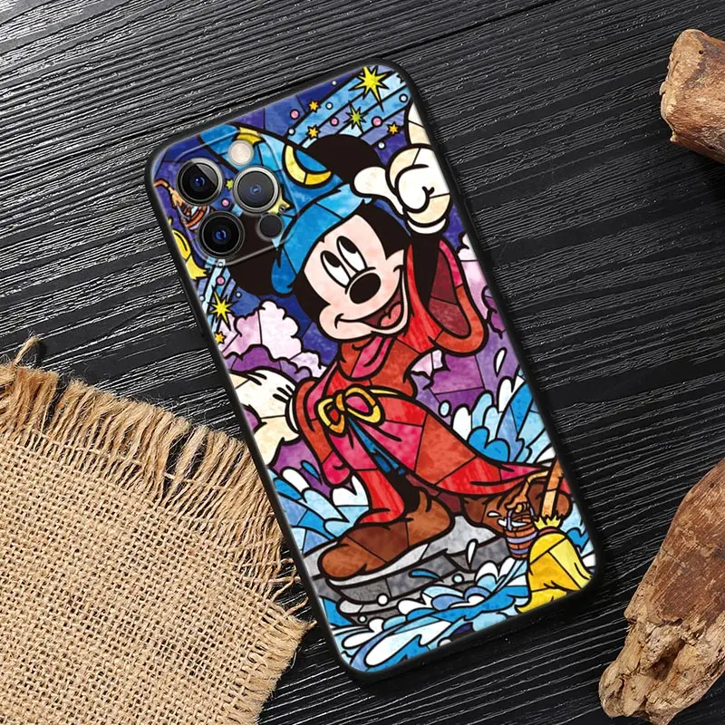 Чехол Disney с росписью в стиле витражей с Минни и Микки для iPhone 17, 16, 15, 14, 13, 12, 11 Pro Max Plus, а также для iPhone 17 Pro, 17E, Air, 16E. (art.: 3920d951fa494) - 3920d951fa494