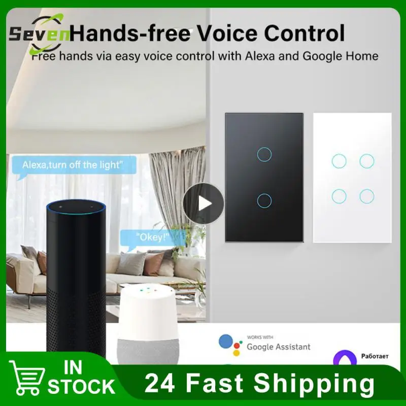 

Умный сенсорный выключатель TUYA WiF, настенная кнопка для дома, 1 ~ 5 шт., для Alexa Google Home Assistan Switch Яндекс Алисы