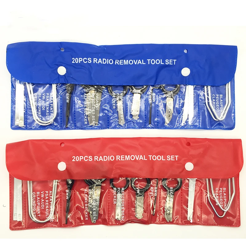 

20 Pc/kits Professional Automotive Interior Audio Stereo Car CD Player Radio Removal Keys Tool Set