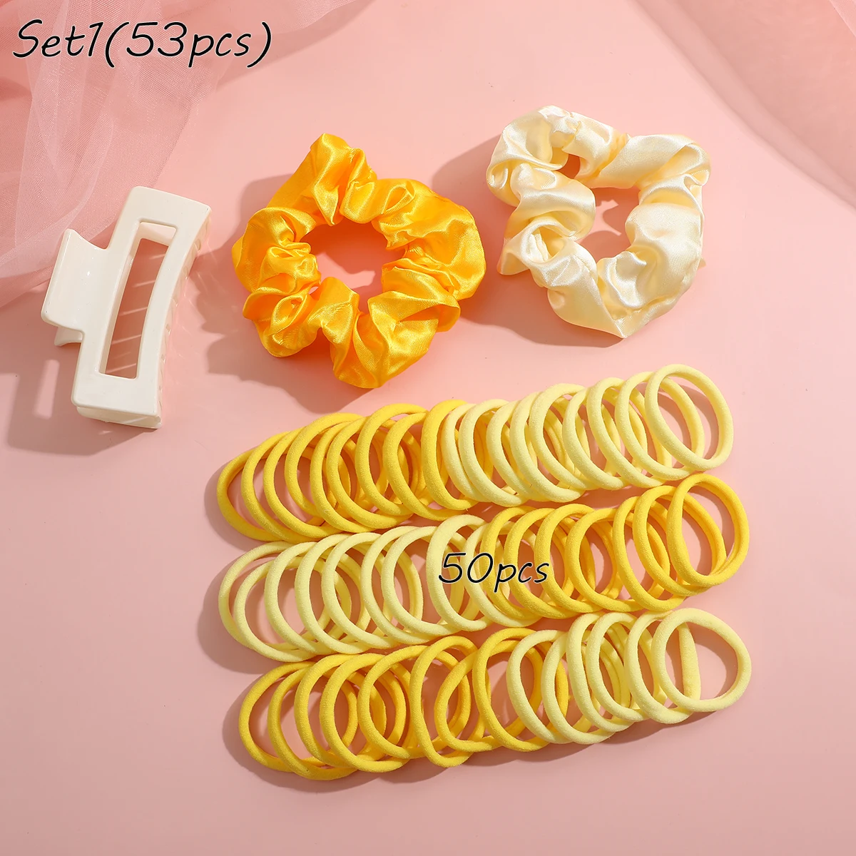 Женская эластичная цветная лента для волос в форме цветка 53-163 шт.