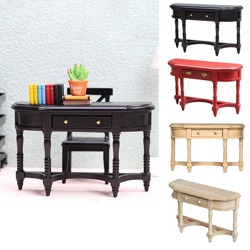

1Pc Mini Desk Dollhouse Miniature Furniture Writing Desk Coffee Table Doll House Decor Dolls Simulation Desk Home Toys Kid Gift