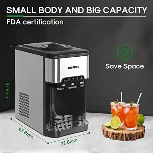 Dispenser With Built-in Ice Maker, Hot/cold/room Temp Water,