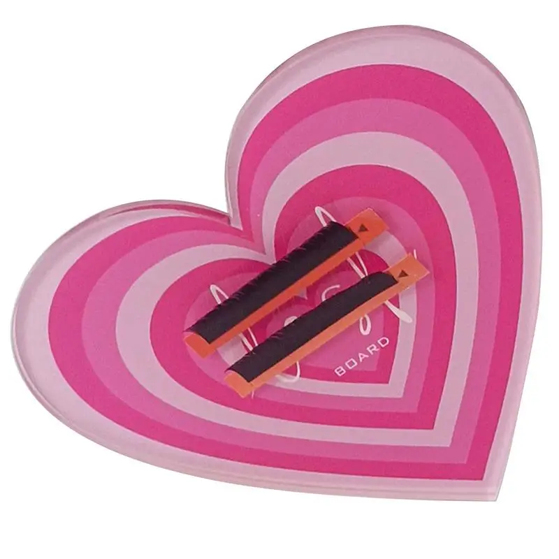 2D Acrylic Eyelash Board Eyelash-Tray Eyelash Heart Shape Pink Tray Strip Individual Eyelash Extensions Hand Plate Lash Pallet