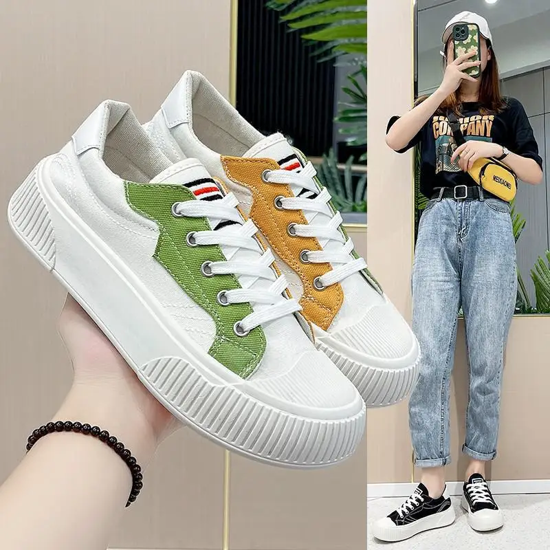 

Кеды женские дышащие, повседневные универсальные спортивные кроссовки, парусиновая обувь, белый цвет, удобные, лето 2022