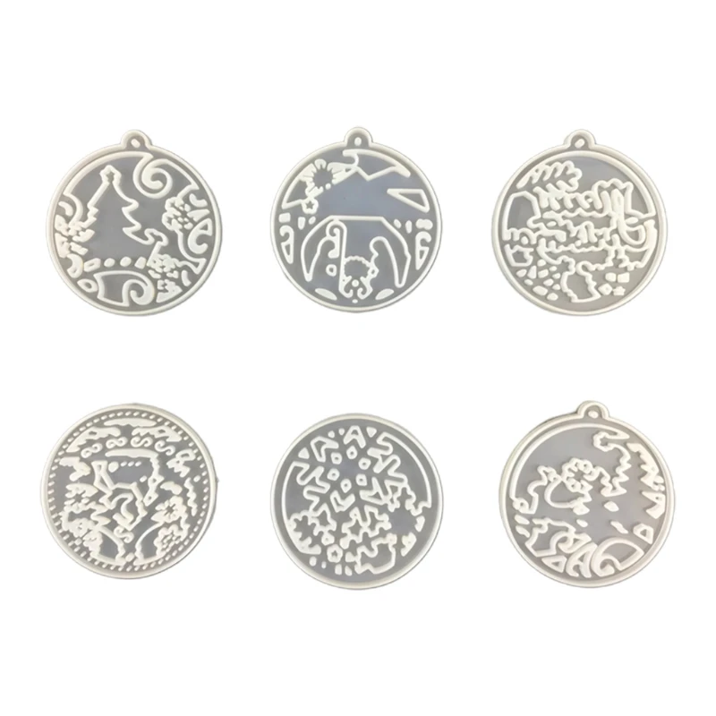 

Christmas Keychain Epoxy Resin Silicone Mold with Hole Keyring Pendant Mold