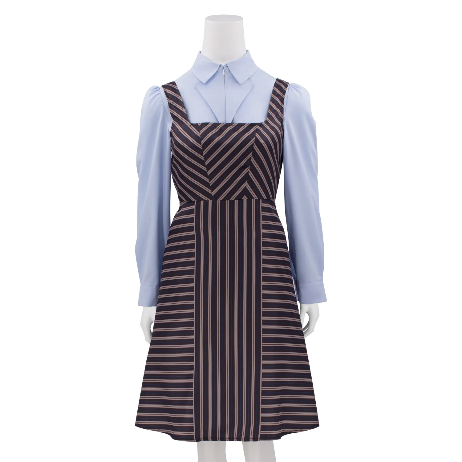 Женский костюм ведьмы из фильма Эльфаба в полоску для косплея