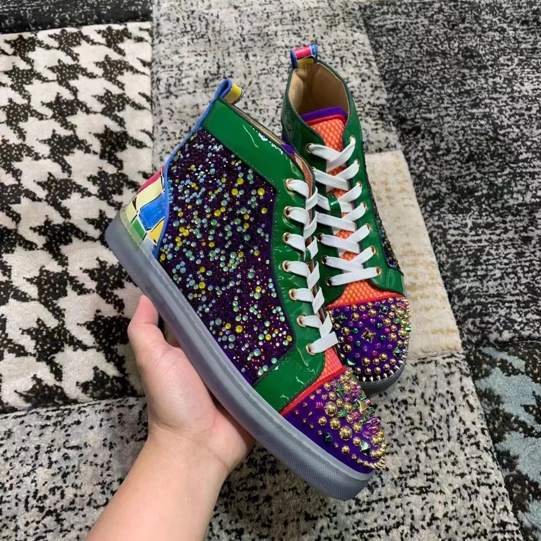 

2022 Luxury shoes, men's shoes, leather shoes, red-soled shoes, high-top men's shoes, casual shoes, printed shoes,designer shoes