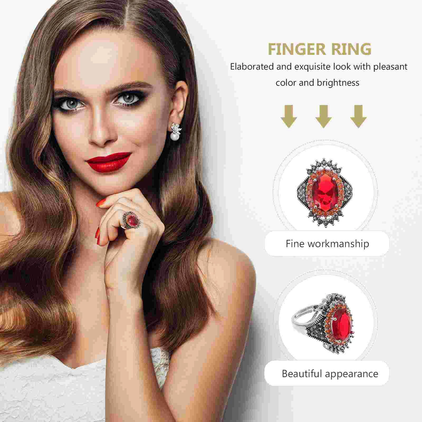 Преувеличенное кольцо с драгоценным камнем женский подарок другу для женщин