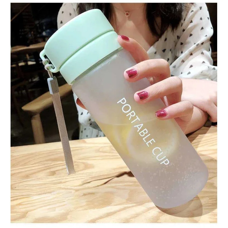 

Sports Outdoor Water Bottle Transparent Large Capacity Cute Portable Cup Travel Climbing Hiking Eco Friendly Office Minimalist