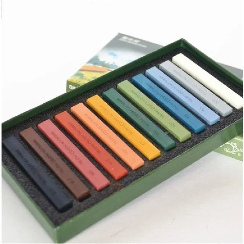 

12pcs art supplies Morandi fluorescent color graffiti sketch with pastel chalk professional painting pastel stick colored chalk