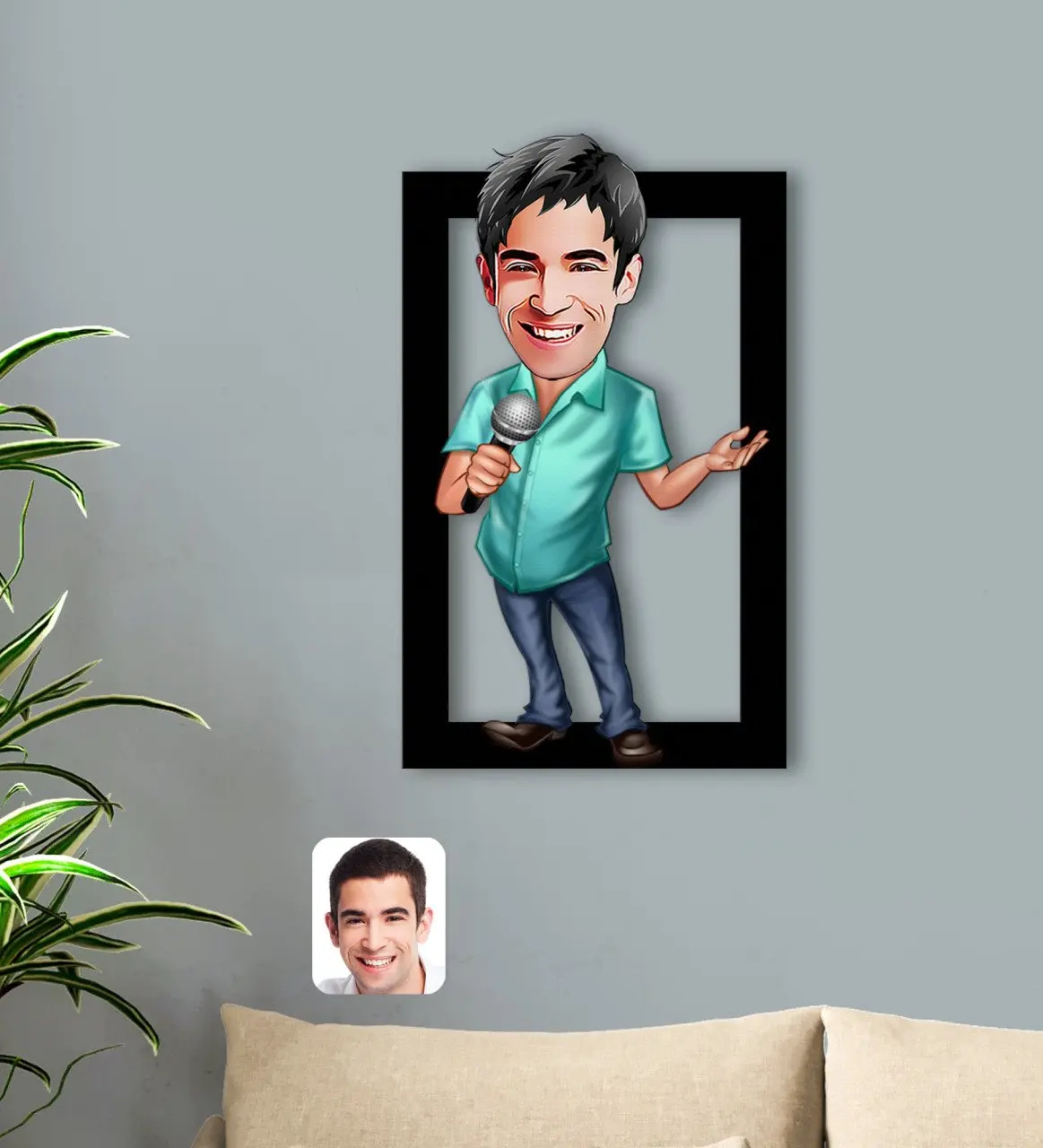 

Персонализированная Мужская карикатура для 3D дерева