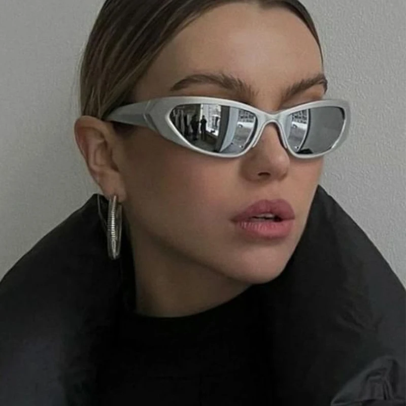 

SunglassesY2k Steampunk Sport Goggle New Women Men 2000's Punk Mirror Sun Glasses Female Shades Eyewear Eyeglasses UV400 Oculos