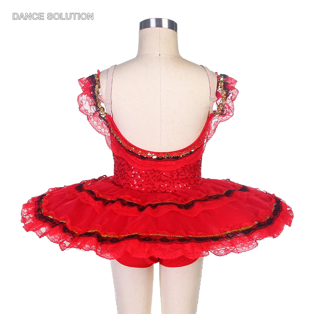 Красное балетное платье-пачка с открытыми плечами блестящее женское платье