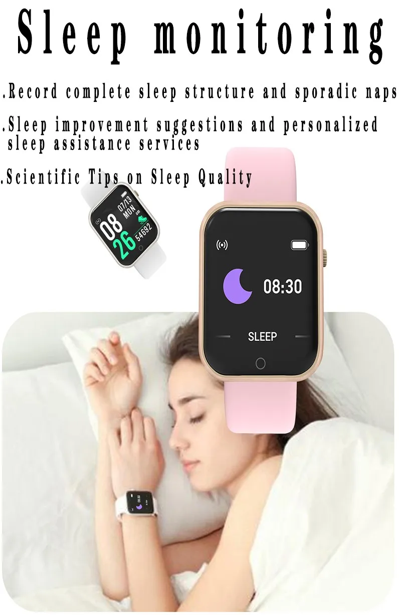 Hot Selling Exquisite Bluetooth Health Monitoring Women's Sports Rubber Smartwatch Women's Engagement Holiday Fashion Gifts