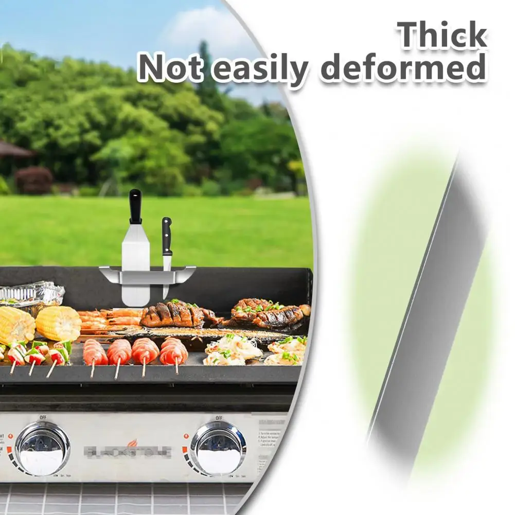 

Eco-friendly Excellent Baking Tray Scraper Holder Silver Color Spatula Holder Wear-resistant for Kitchen