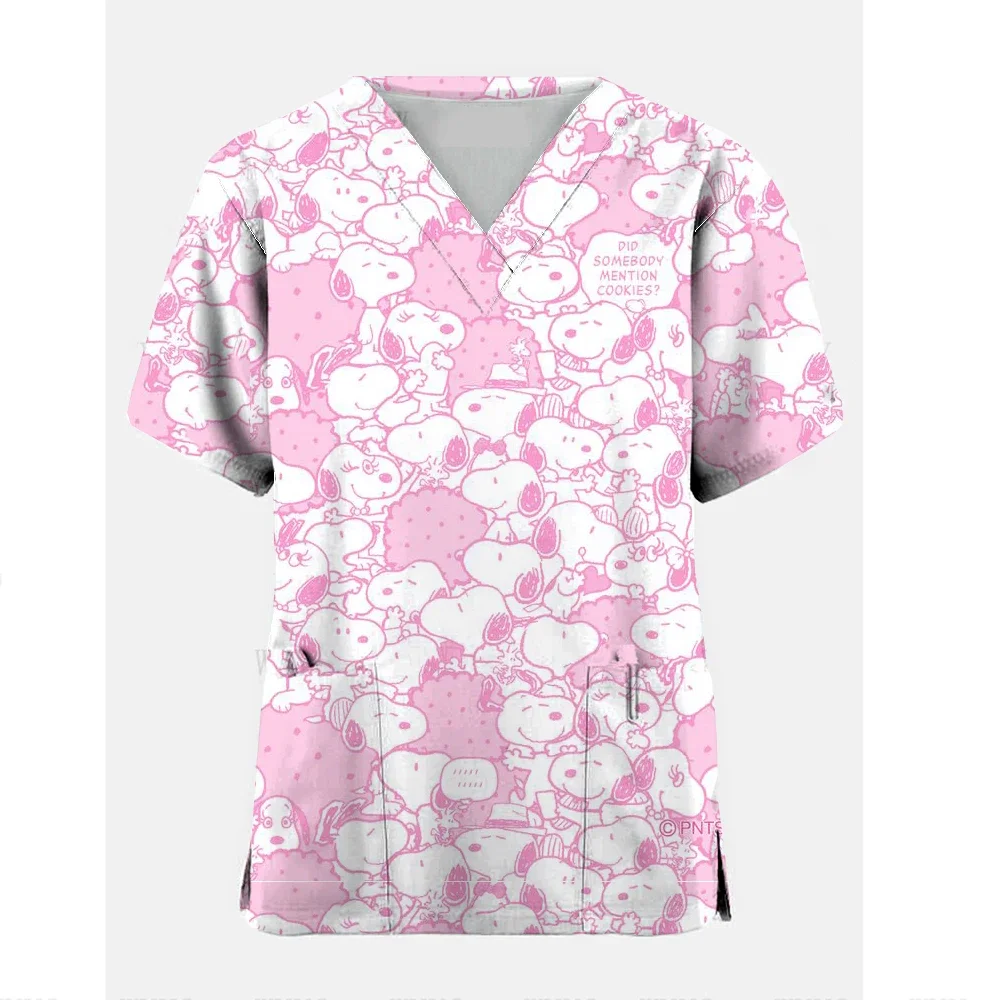 Униформа медсестры с мультяшным принтом для повседневного использования