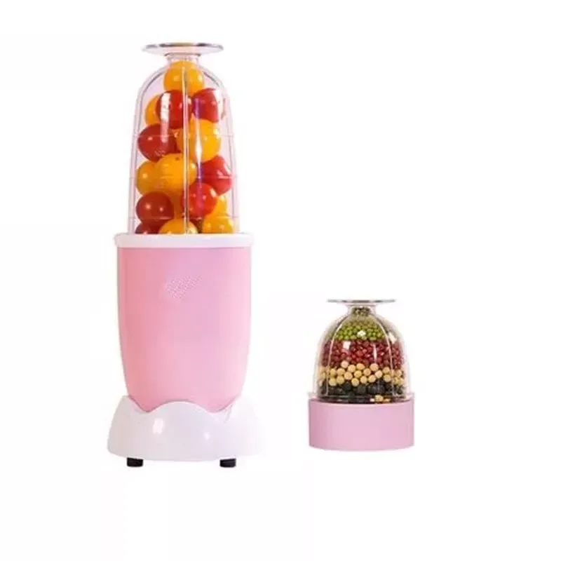 

NEW2023 220V 2 Cups 2 Blades Mini Household Fruit Juicer Automatic Dry Grinding Machine Meat Grinder EU/AU/UK/US Plug