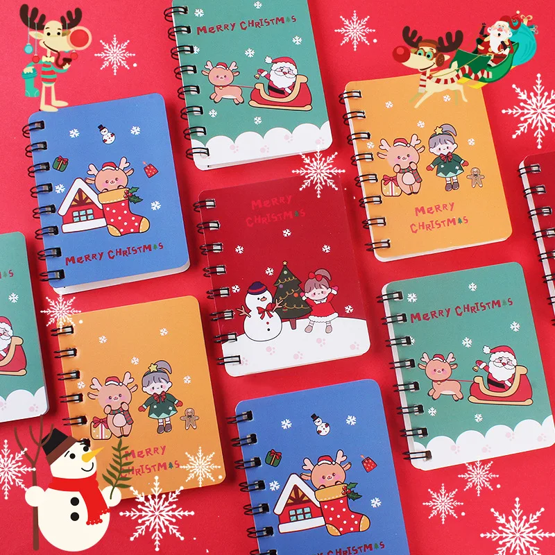 

Cartoon Creative Students Mini Portable Christmas Moose Christmas Planners Coil This Notebook Gives Children Gift Stationery