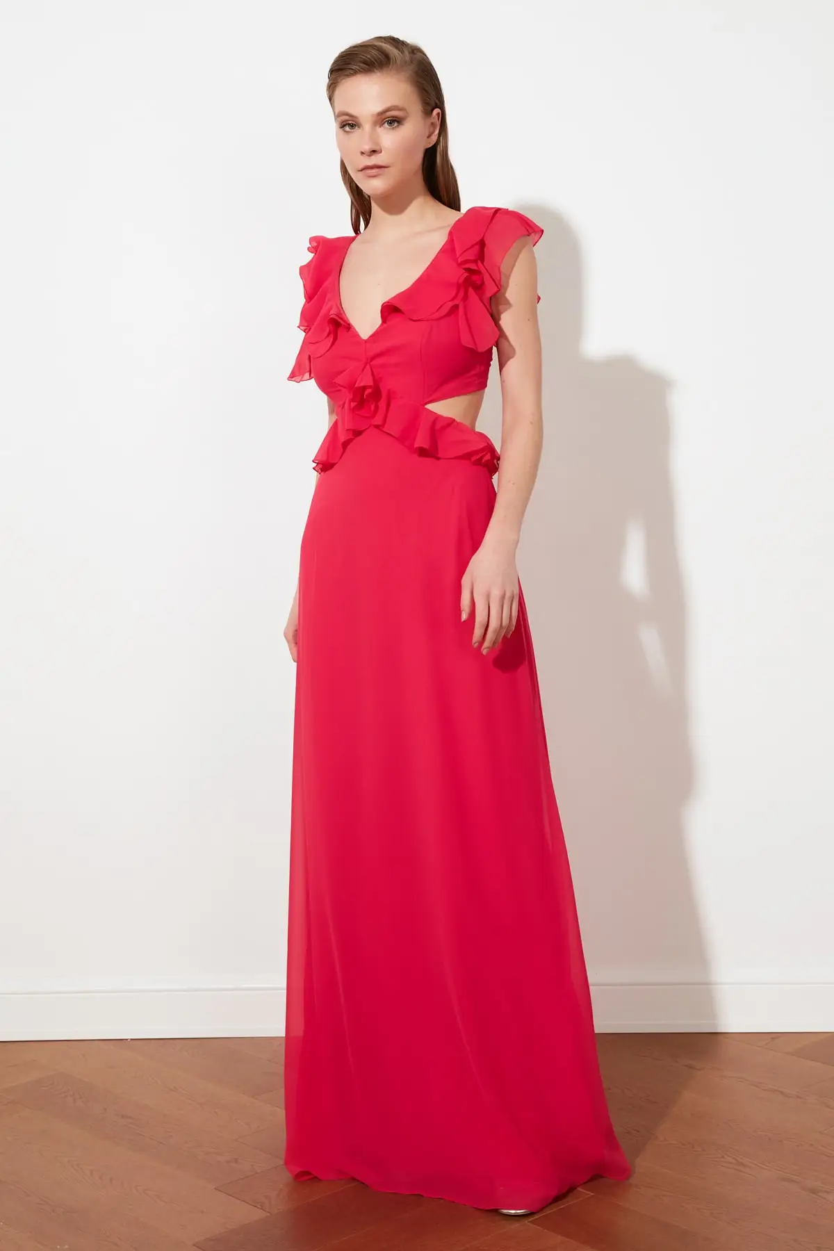 Trendyol Collar Detail Evening Dress & Prom Gown TPRSS21AE0103 | Свадьбы и торжества