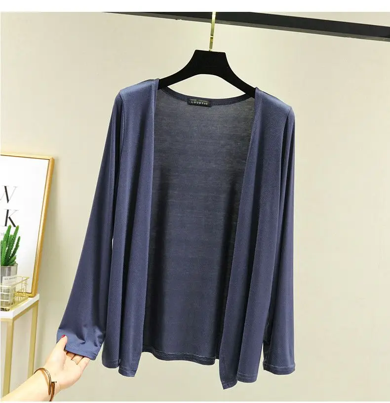 Женский Вязаный Кардиган Rimocy Однотонный С Длинным Рукавом Повседневный