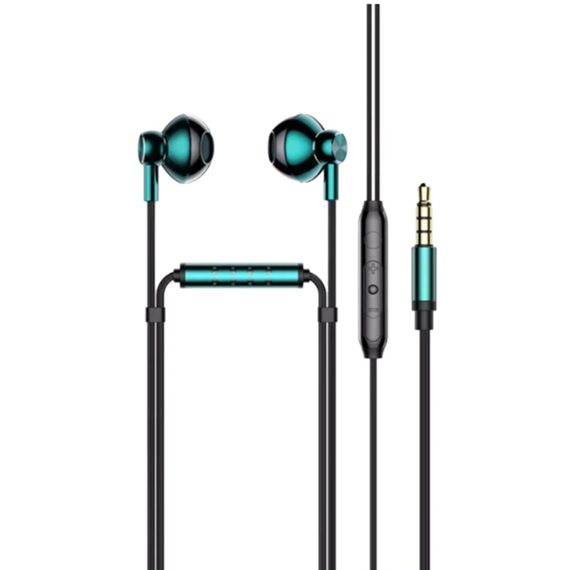 

Проводные наушники с двойным микрофоном, поддержка сабвуфера, 3,5 мм