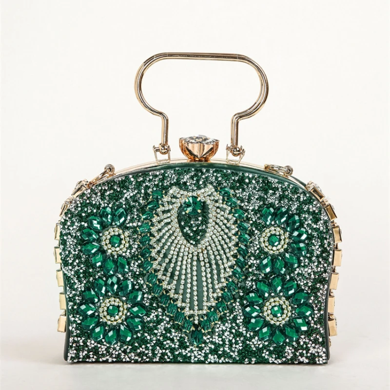 Роскошные вечерние сумки королевского синего цвета с бриллиантами сверкающие