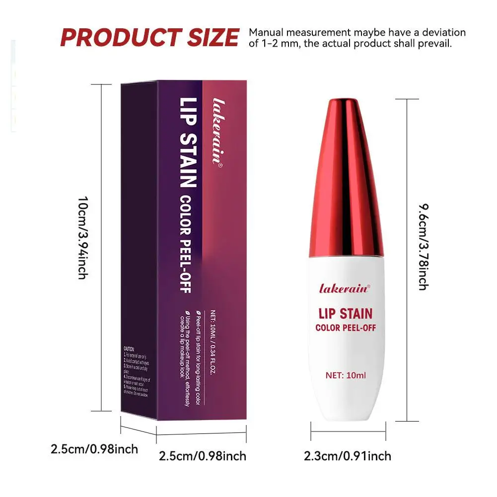 10 мл Peel Off Rose Pink Блеск для губ Матовый контурный блеск с татуировкой